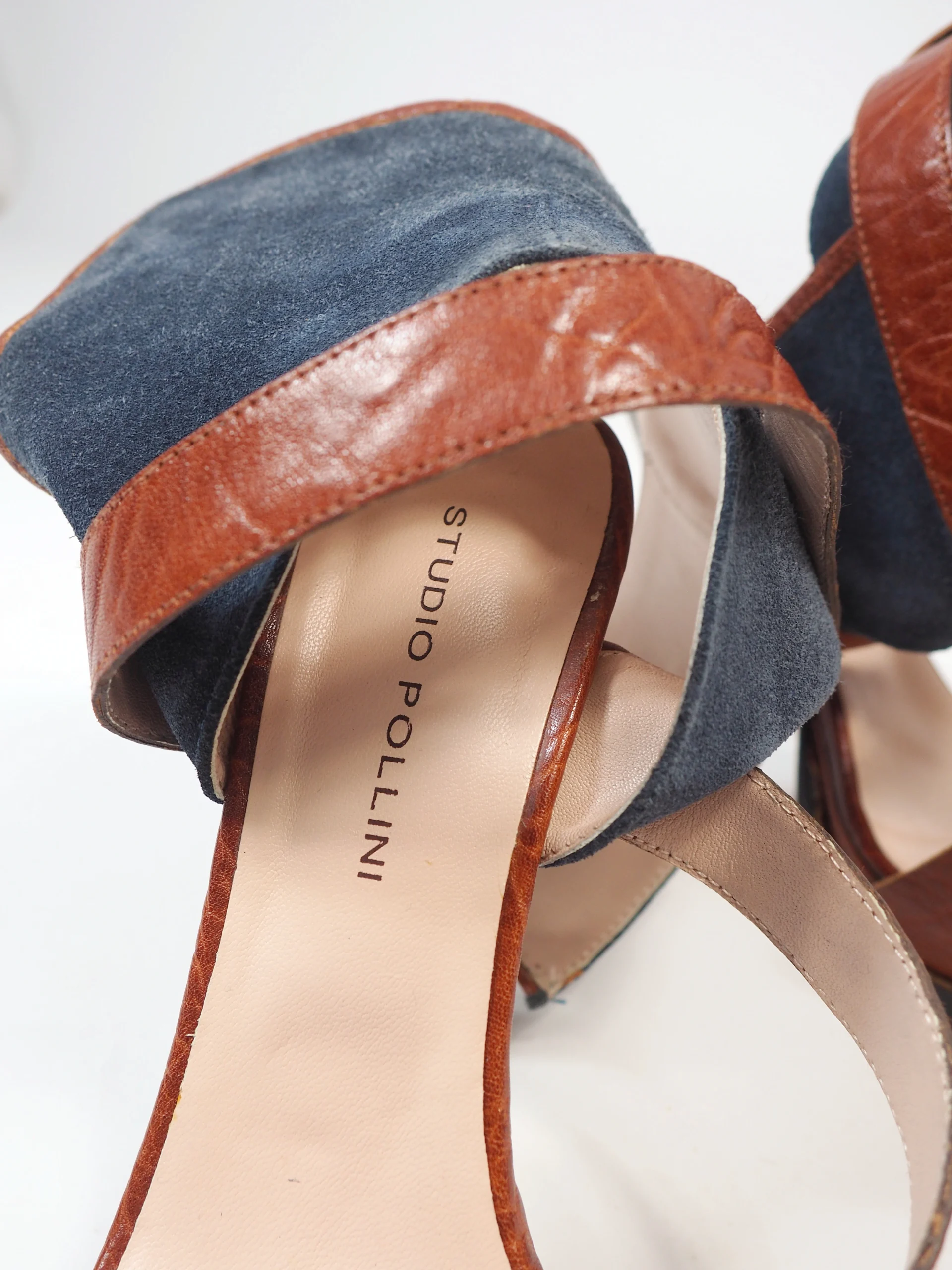 SANDALE STUDIO POLLINI DIN PIELE - imagine 2