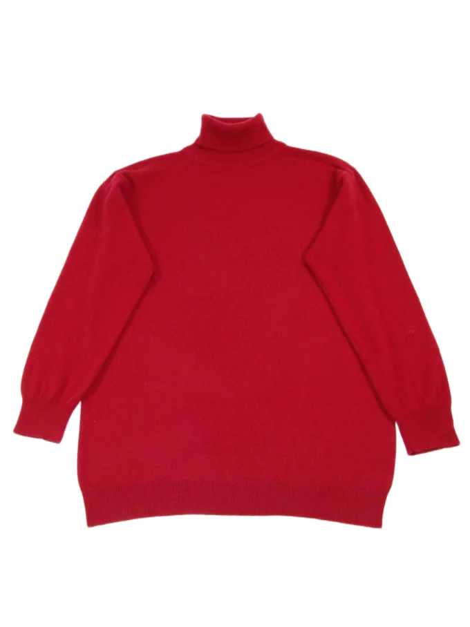 PULOVER VINTAGE DIN CASMIR CU GULER RULAT