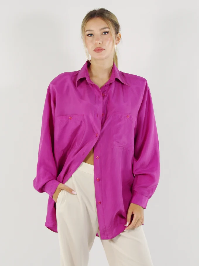 CAMASA VINTAGE DIN MATASE CU CROI OVERSIZED