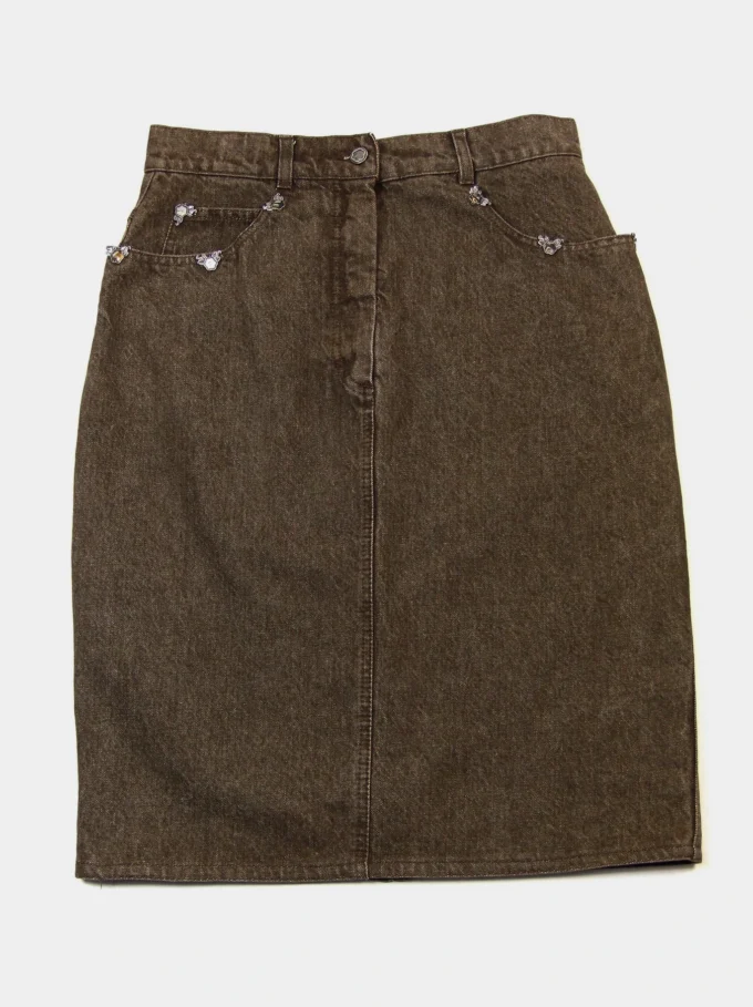 FUSTA VINTAGE LES COPAINS MIDI DIN DENIM