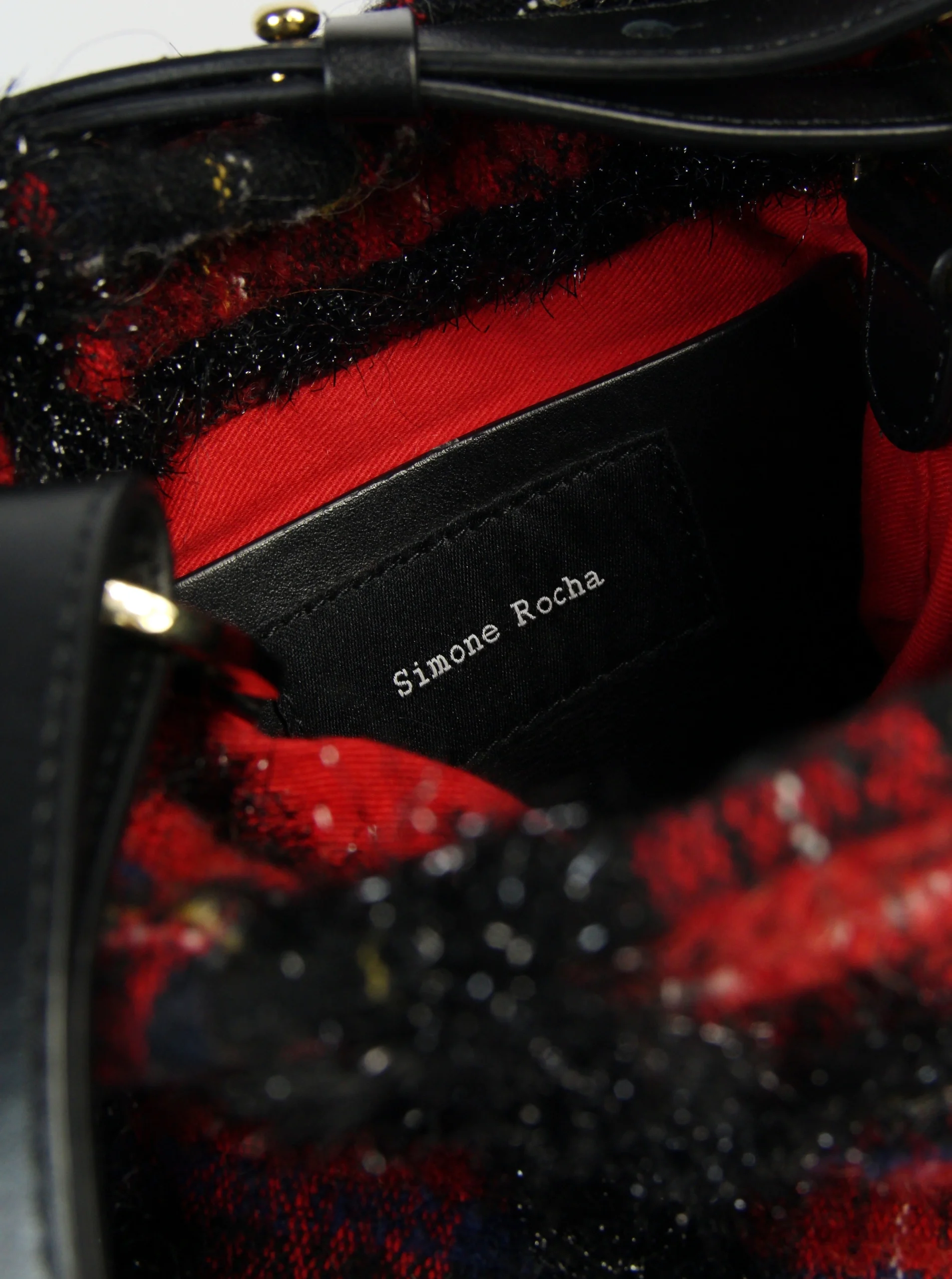 GEANTA SIMONE ROCHA TARTAN SLING BAG - imagine 8