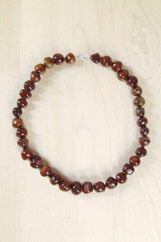 COLIER VINTAGE AGATE SI ARGINT