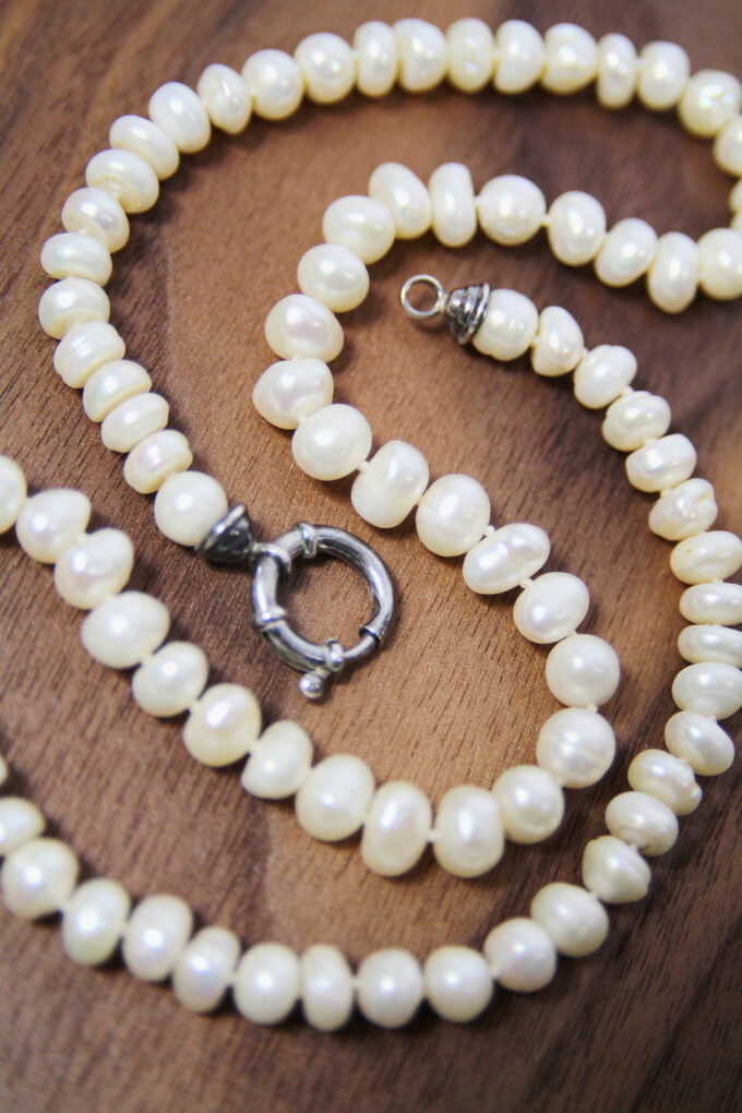 COLIER VINTAGE PERLE NATURALE SI ARGINT