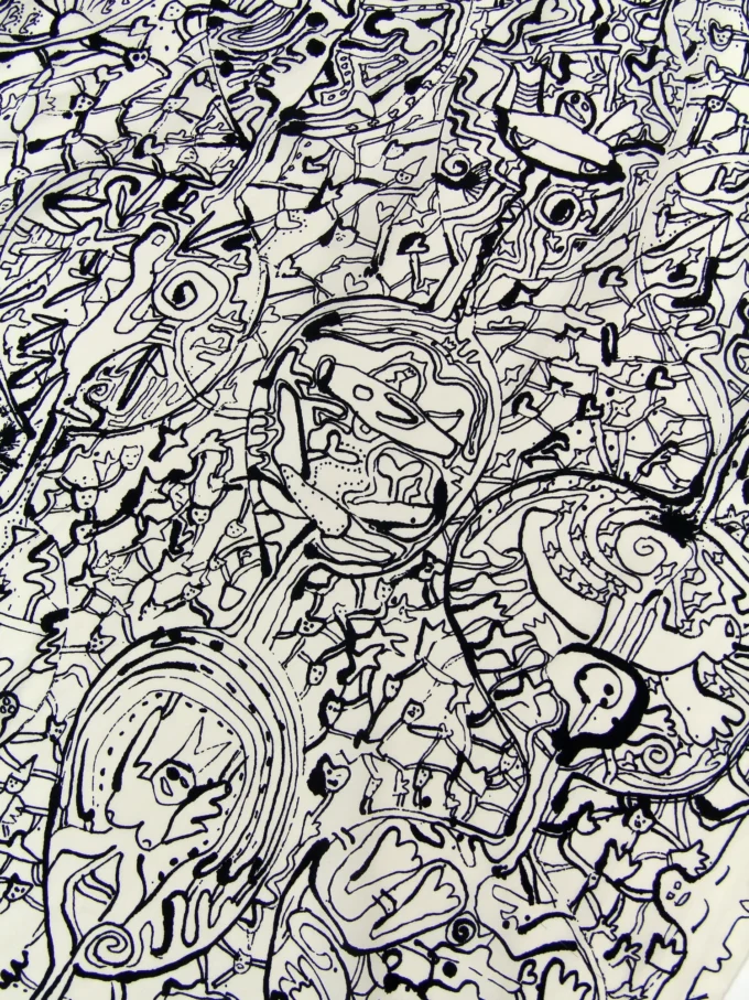 ESARFA DIN MATASE CU PRINT GRAFIC ARTSY KRAMER