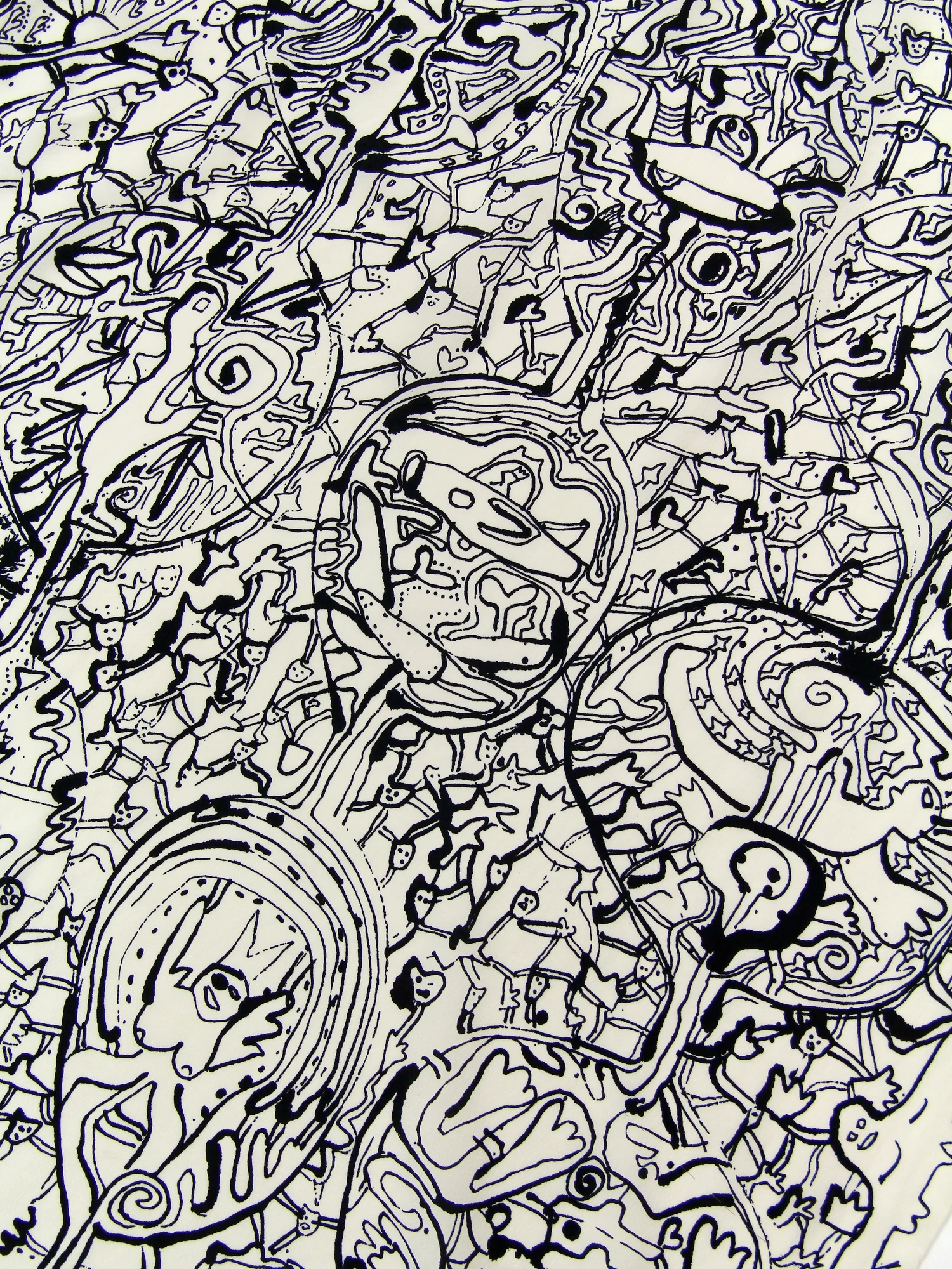 ESARFA DIN MATASE CU PRINT GRAFIC ARTSY KRAMER