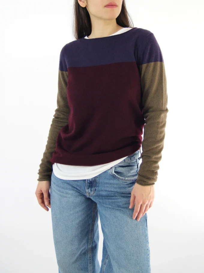 PULOVER COLOR BLOCK DIN CASMIR