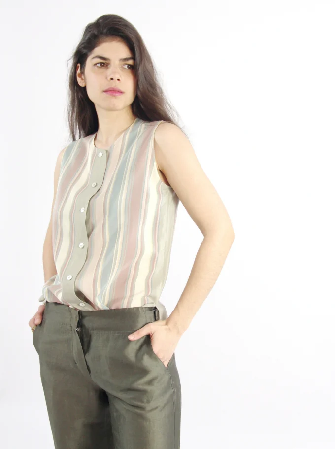 TOP VINTAGE CERRUTI DIN MATASE