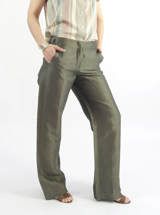 PANTALONI MAX MARA DIN IN CU MATASE