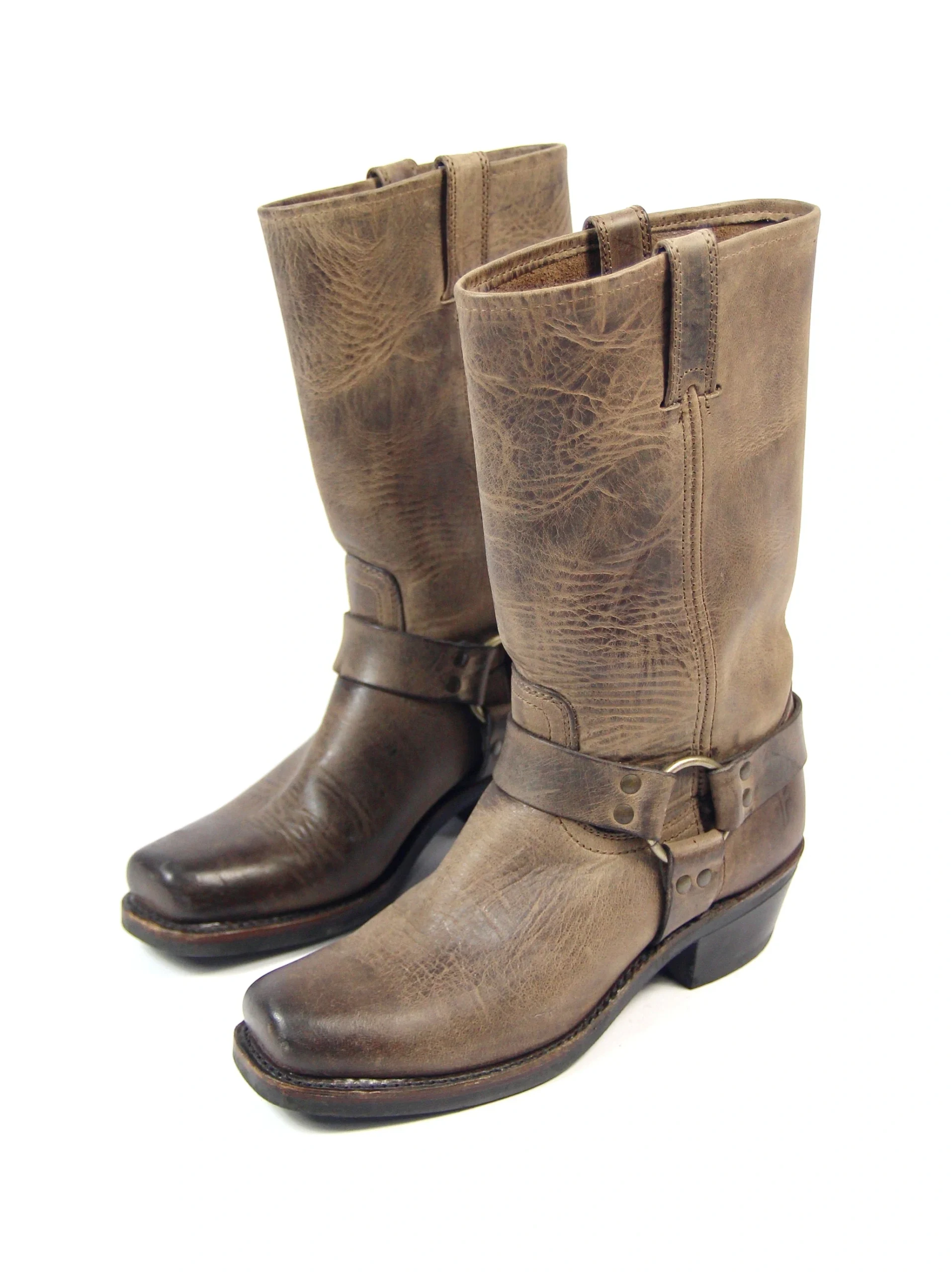 CIZME FRYE DISTRESSED DIN PIELE NATURALA - imagine 3