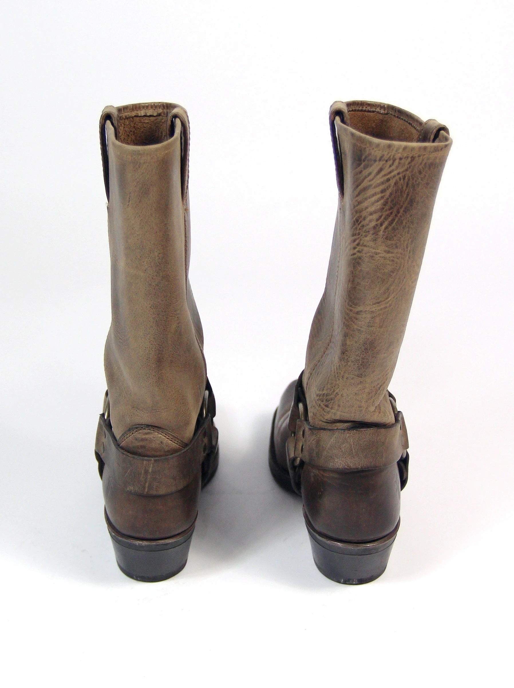CIZME FRYE DISTRESSED DIN PIELE NATURALA - imagine 4