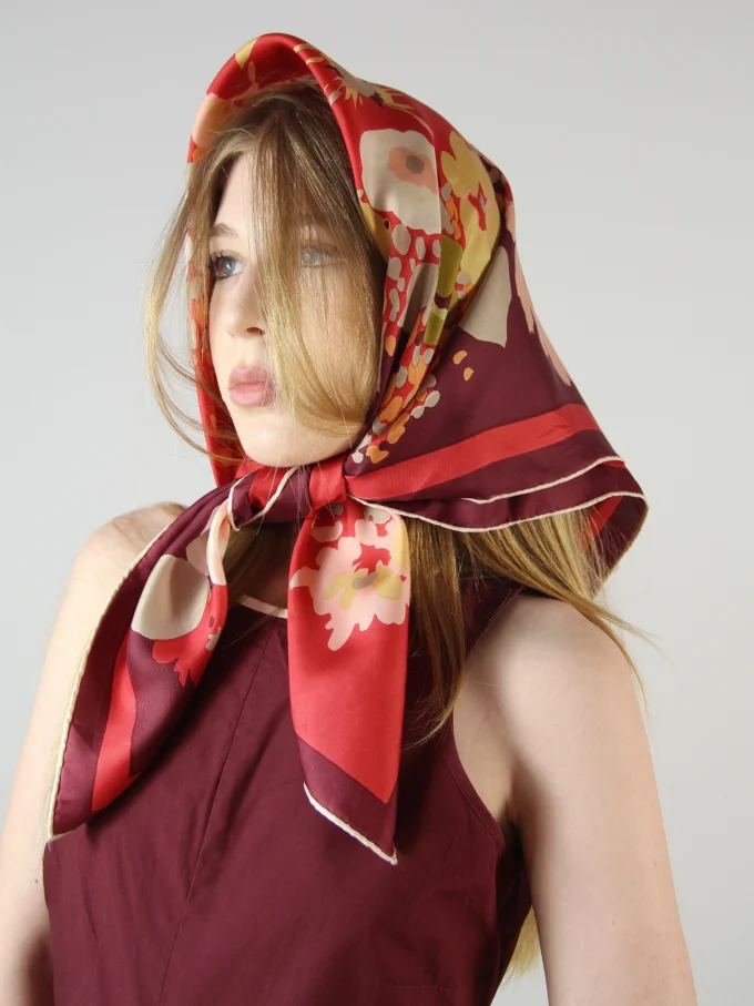 ESARFA JACQUES GRIFFE VINTAGE DIN MATASE