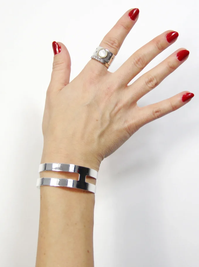 marc deloche silver cuff designer silver bracelet bratara argint masiv bratara statement argint minimalist silver cuff french designer jewelry