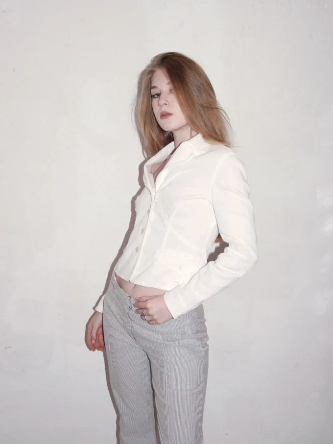 JACHETA BLUMARINE VINTAGE FITTED DIN BUMBAC