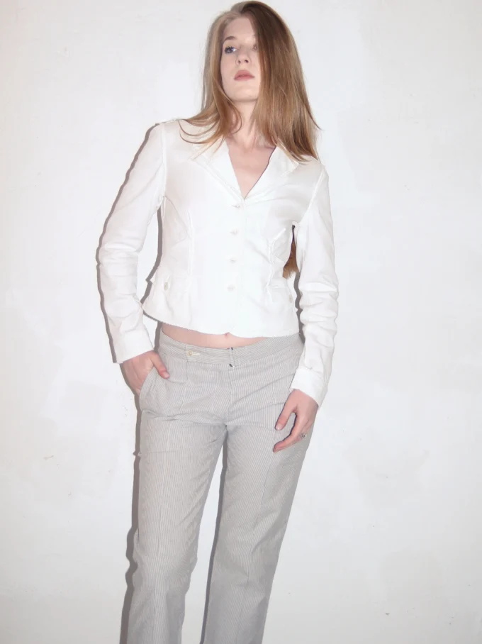 PANTALONI JIL SANDER VINTAGE DIN BUMBAC CU MICRODUNGI
