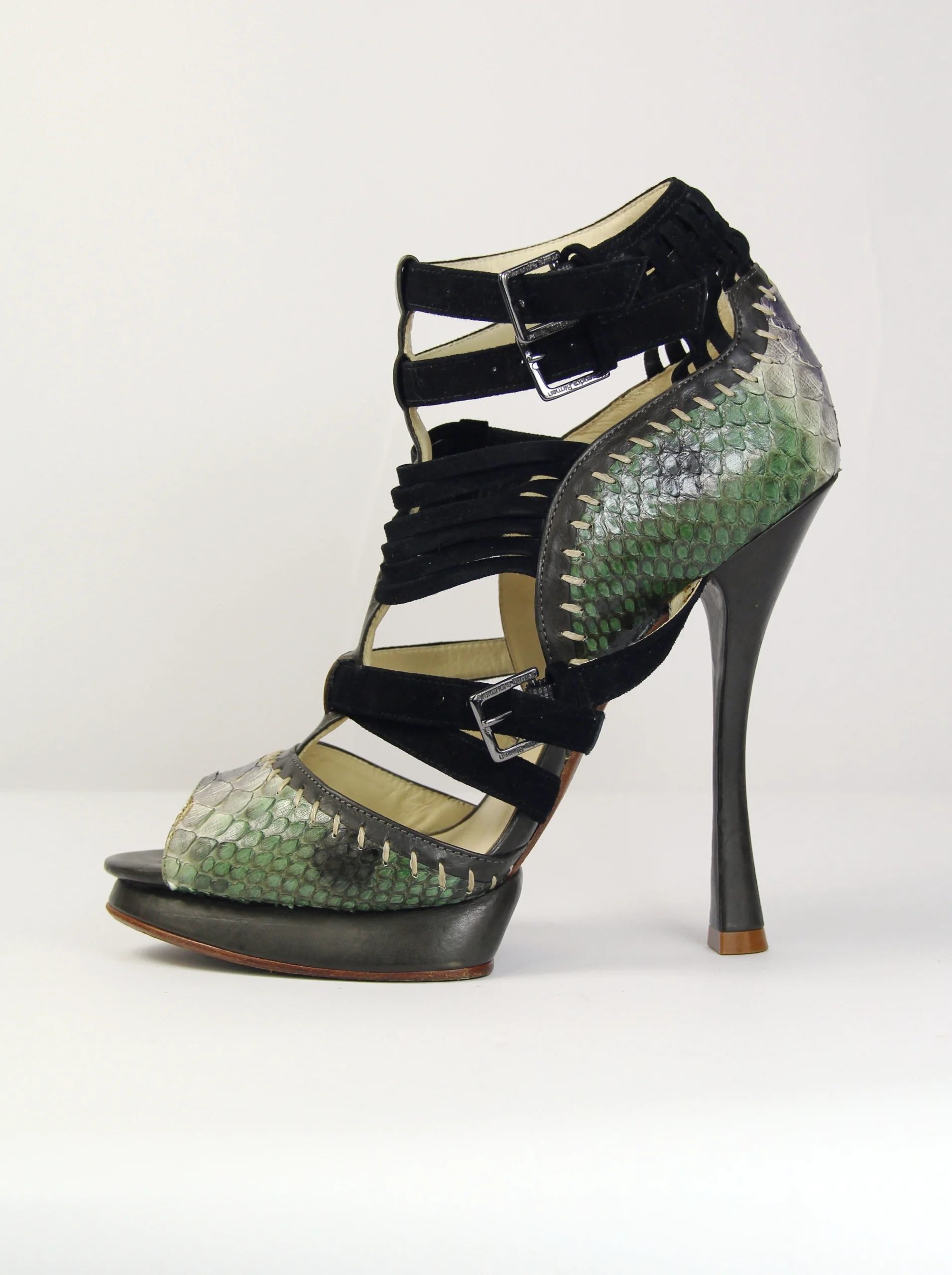 SANDALE ALEXANDRE BIRMAN CU PIELE DE PITON - imagine 5