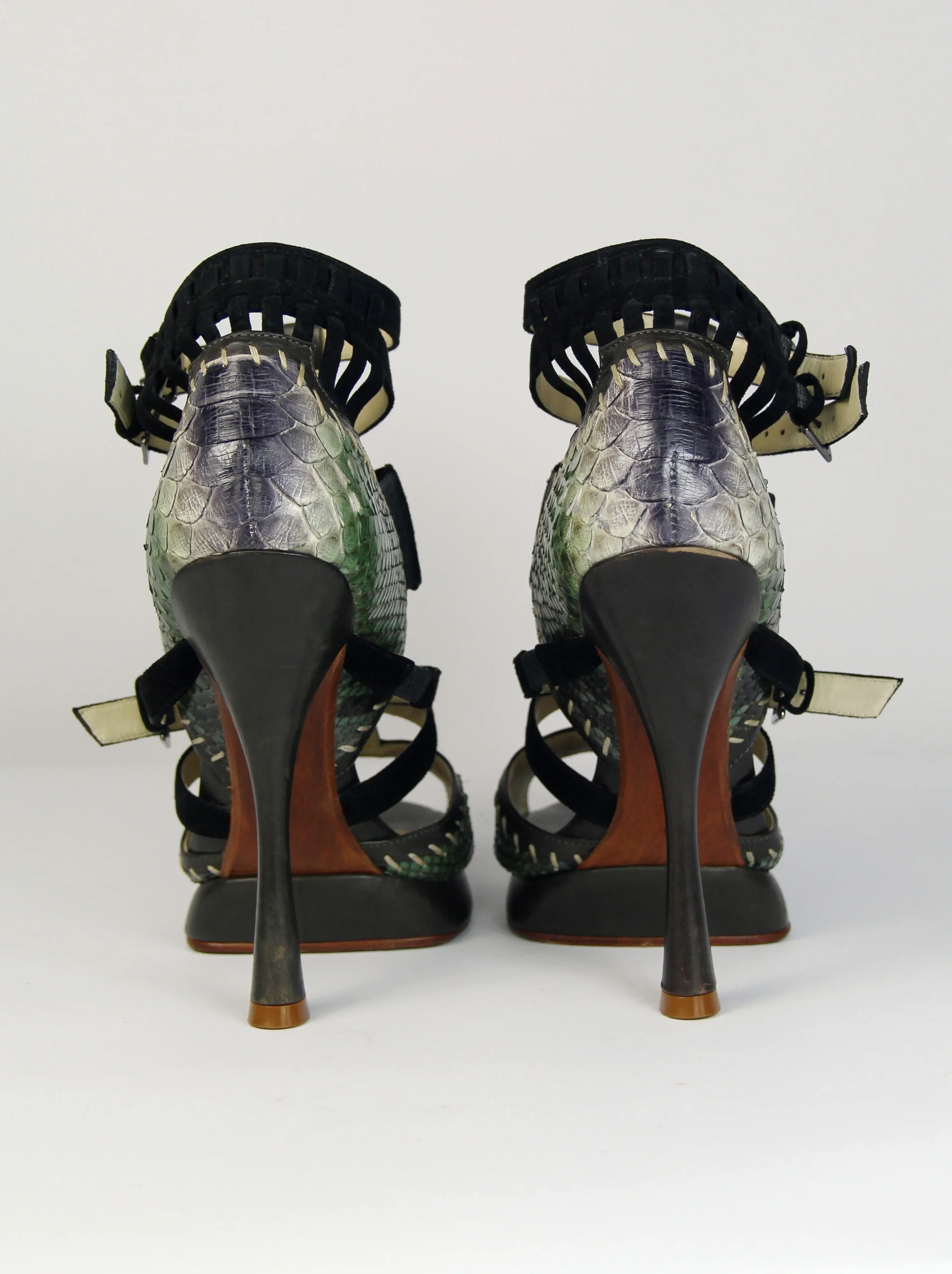 SANDALE ALEXANDRE BIRMAN CU PIELE DE PITON - imagine 8