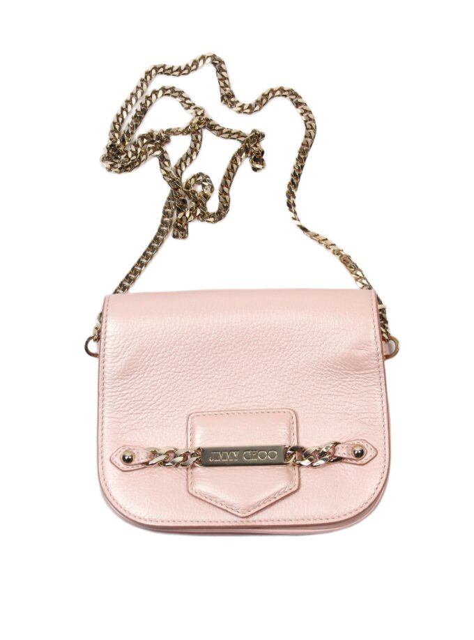 GEANTA JIMMY CHOO SHADOW CHAIN ROZ PUDRAT