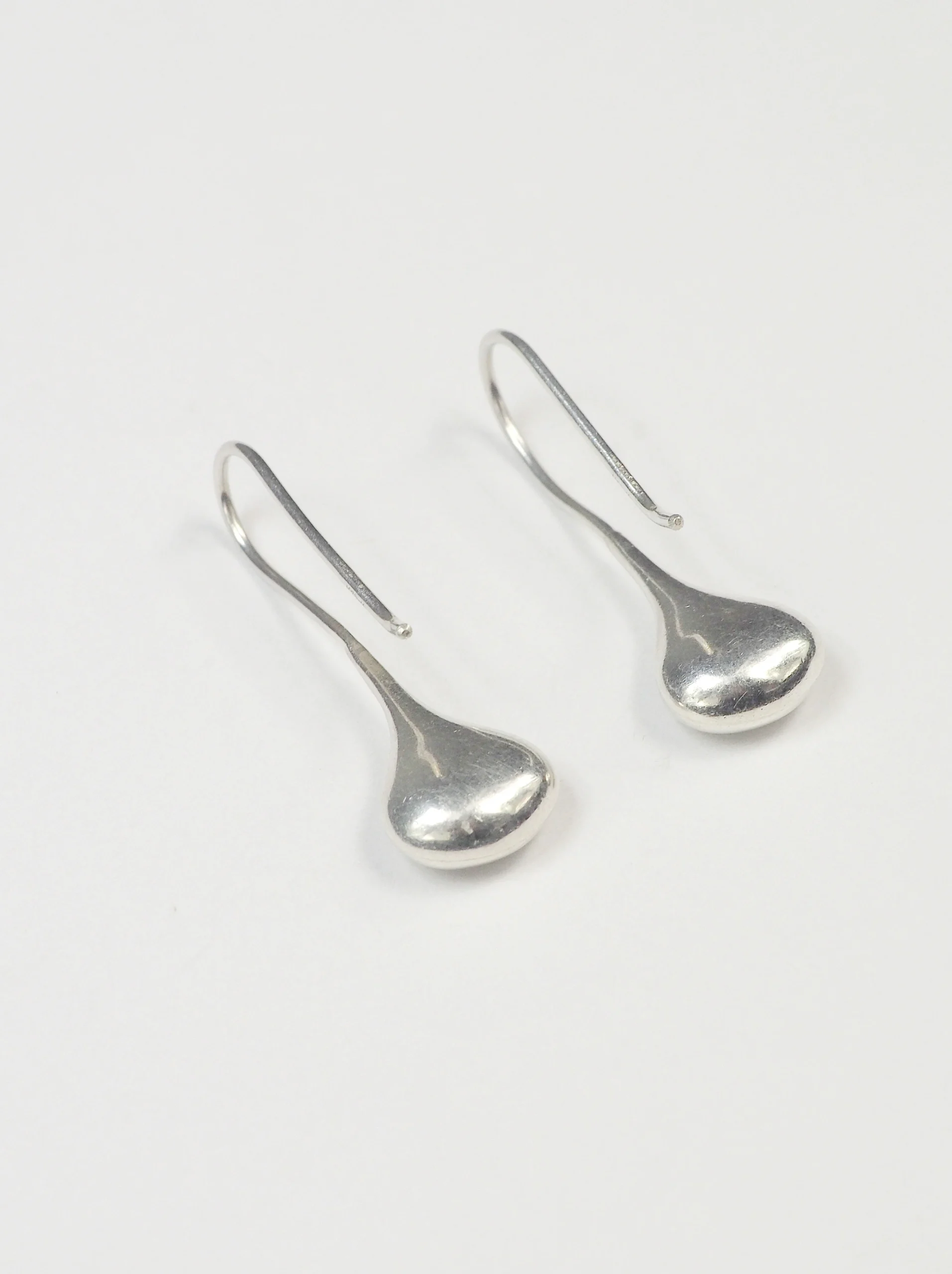 CERCEI DIN ARGINT MINIMALISTI TEARDROP - imagine 2