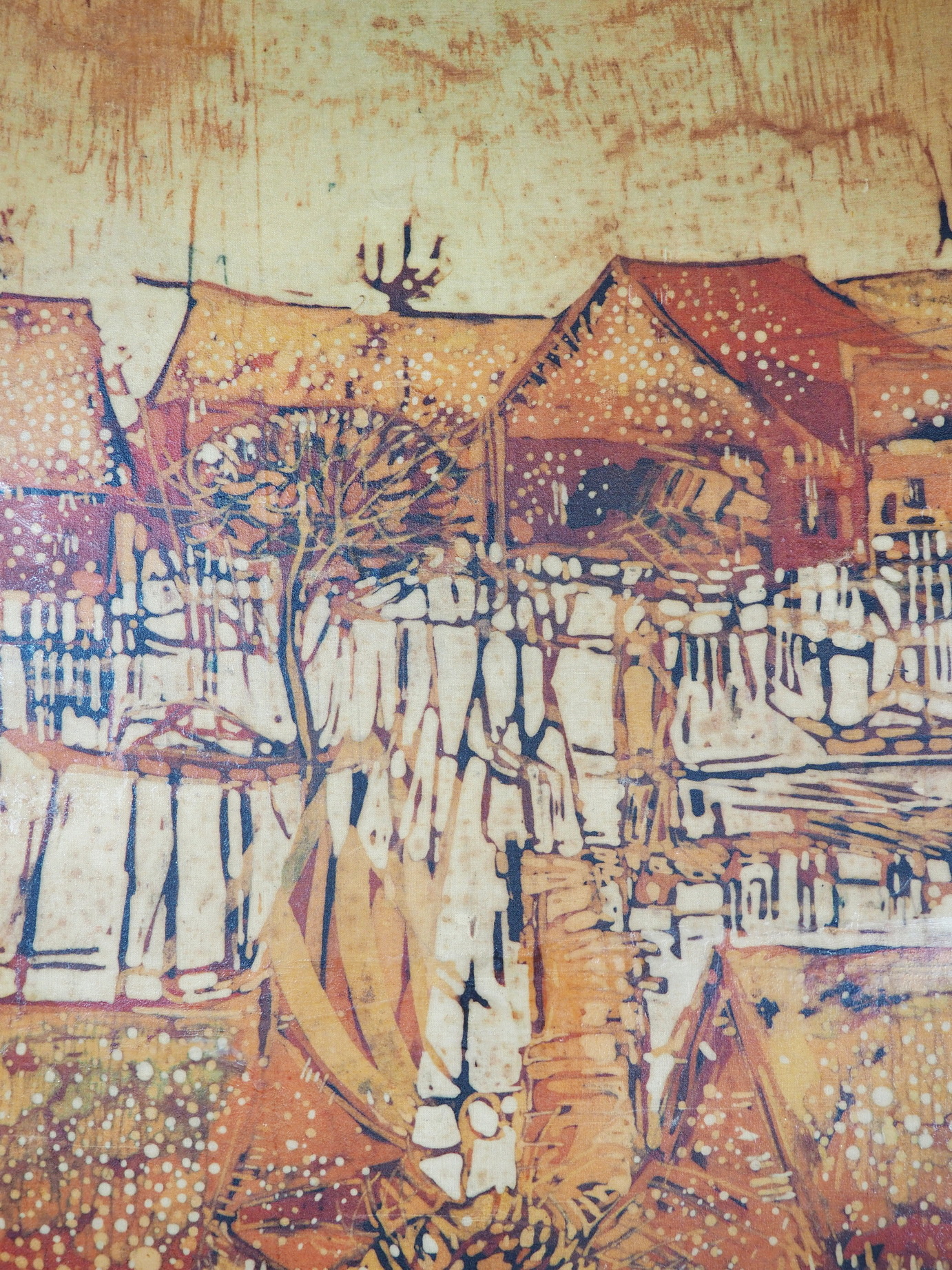 TABLOU PE PANZA TEHNICA BATIK - imagine 2